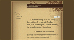 Desktop Screenshot of creeksidehomedecor.com